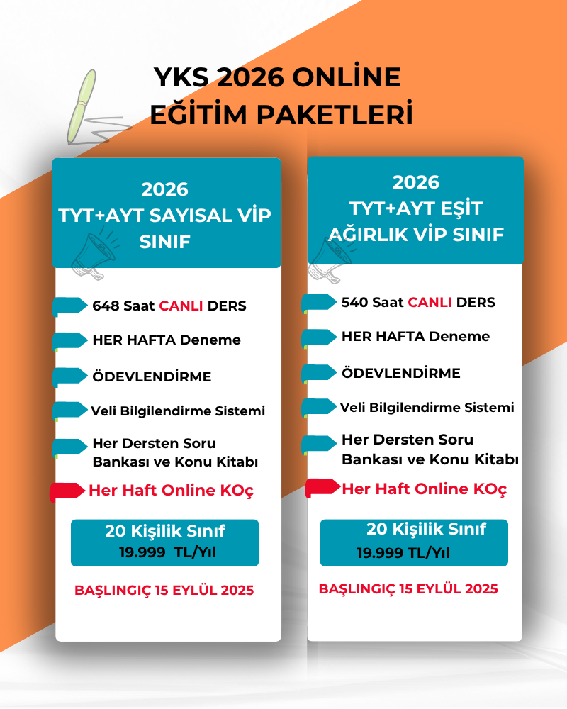 2026 YKS ONLİNE VİP 20 KİŞİLİK