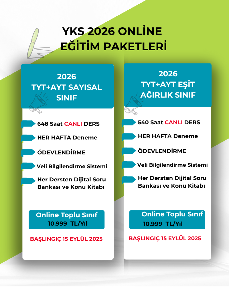 2026 YKS ONLİNE TOPLU SINIF