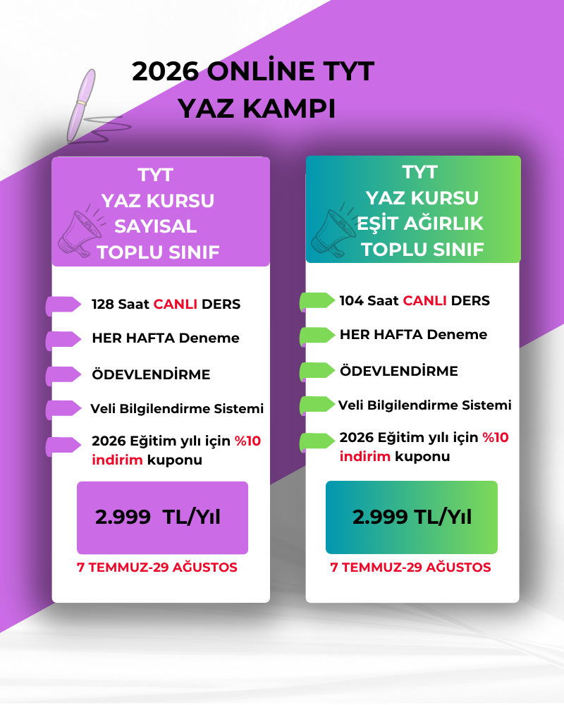 TYT YAZ KAMPI TOPLU SINIF